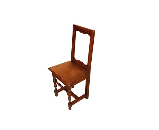 Set of 4 late 1800s French rustic chairs