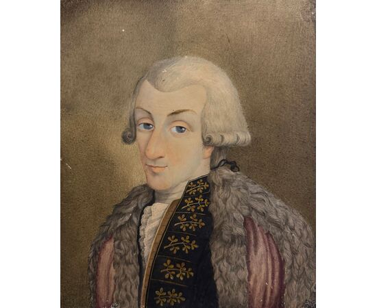 WATERCOLOR ON PAPER OF SENATOR MARCHESE PIRITEO MALVEZZI - BOLOGNA