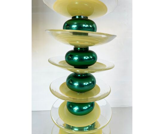 Stained glass table lamps - Vintage 1970