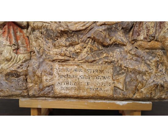 STUCCO POLICROMO RINASCIMENTALE META’ XVI SECOLO