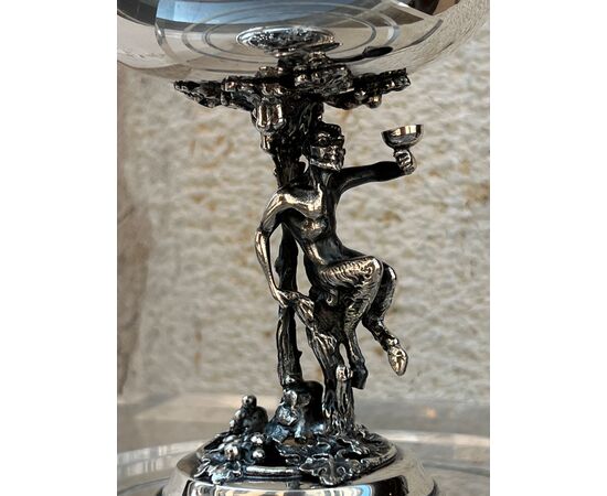 Coppa art nouveau in argento
