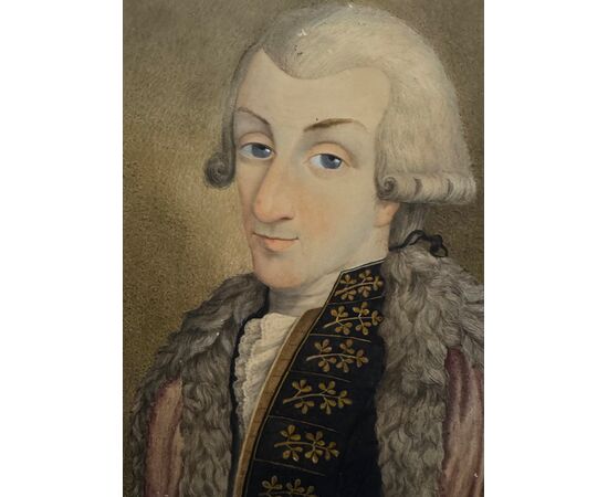WATERCOLOR ON PAPER OF SENATOR MARCHESE PIRITEO MALVEZZI - BOLOGNA