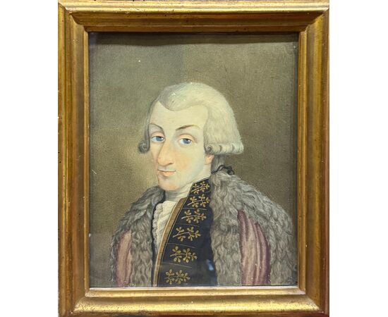 WATERCOLOR ON PAPER OF SENATOR MARCHESE PIRITEO MALVEZZI - BOLOGNA