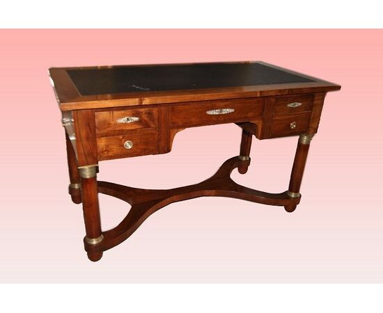Mid-1800s French Empire style mahogany desk