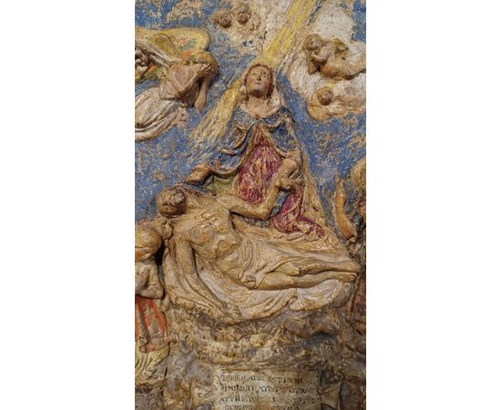 STUCCO POLICROMO RINASCIMENTALE META’ XVI SECOLO