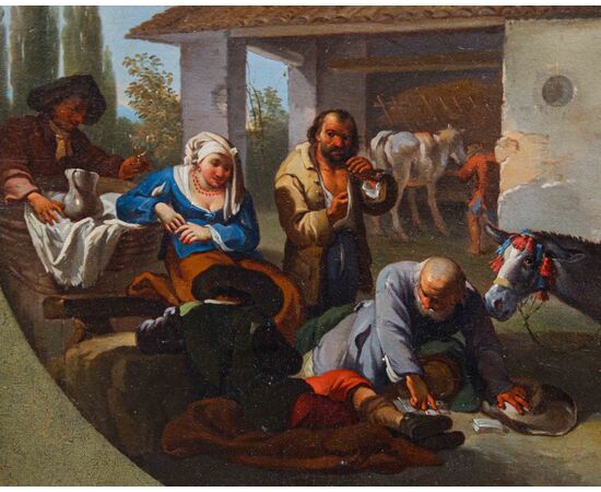 Paolo Monaldi (Rome, approx. 1704 - post 1779), Genre Scene