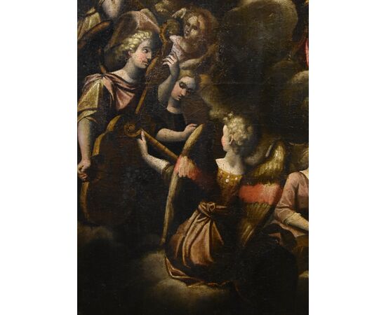 Assumption of the Virgin with the Trinity and musical angels, Guglielmo Caccia (1568 - 1625) and workshop