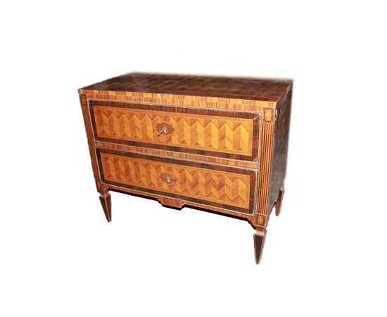 Cassettone italiano del 1700 stile Luigi XVI in legno di bois de rose