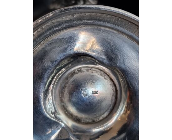 Caffettiera in argento 800, stile neoclassico, Italia, XX secolo