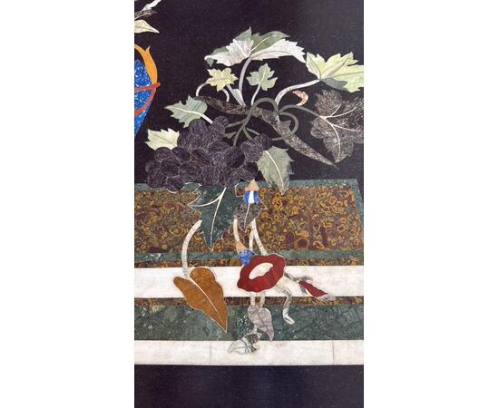 Table with hard stone inlay