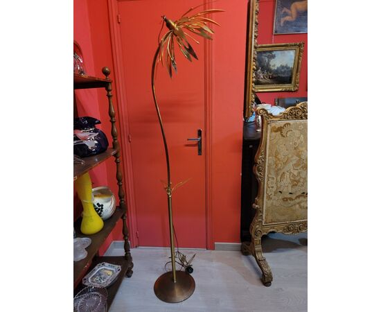 Lampada da terra anni '60 Gabriella Crespi Lamter Milano Ottone