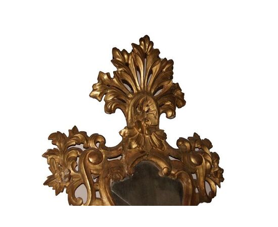 18th-century Spanish mirror, gold leaf gilded