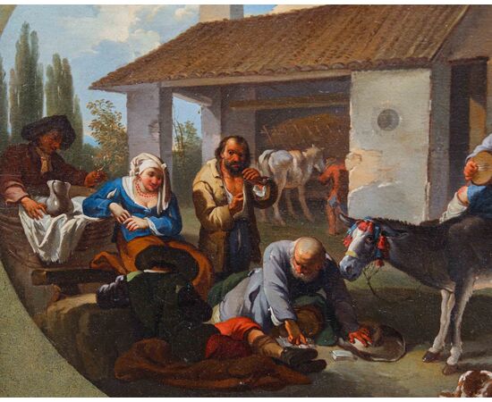 Paolo Monaldi (Rome, approx. 1704 - post 1779), Genre Scene