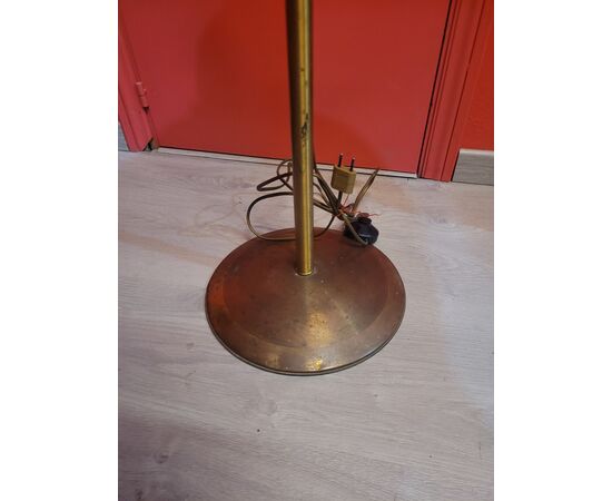 Lampada da terra anni '60 Gabriella Crespi Lamter Milano Ottone