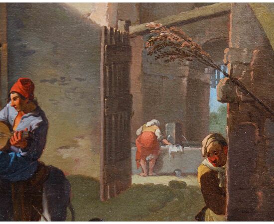 Paolo Monaldi (Rome, approx. 1704 - post 1779), Genre Scene
