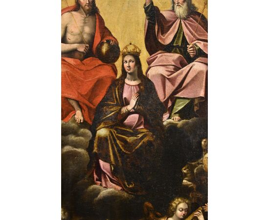 Assumption of the Virgin with the Trinity and musical angels, Guglielmo Caccia (1568 - 1625) and workshop