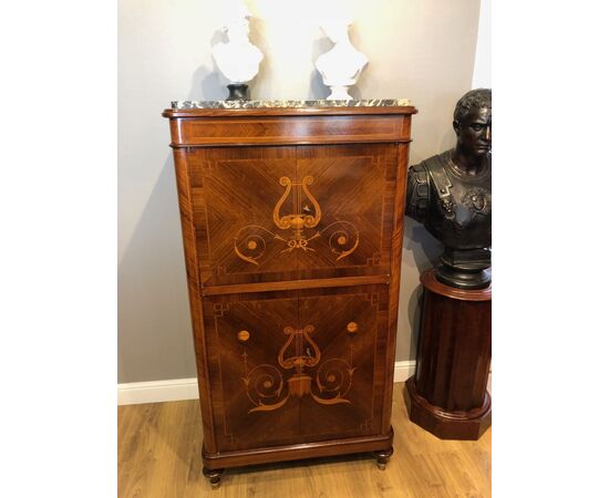 Mobile bar - faux trumeau, Louis XVI style