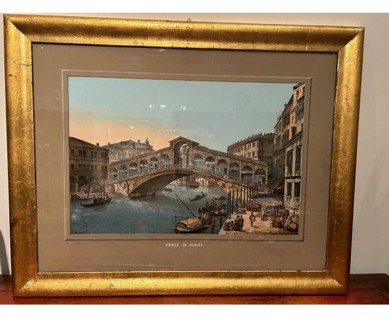 Aquarello/Guache "PONTE DI RIALTO"
