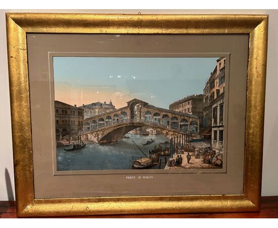 Aquarello/Guache "PONTE DI RIALTO"