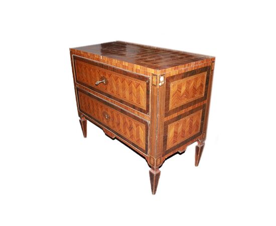 Cassettone italiano del 1700 stile Luigi XVI in legno di bois de rose