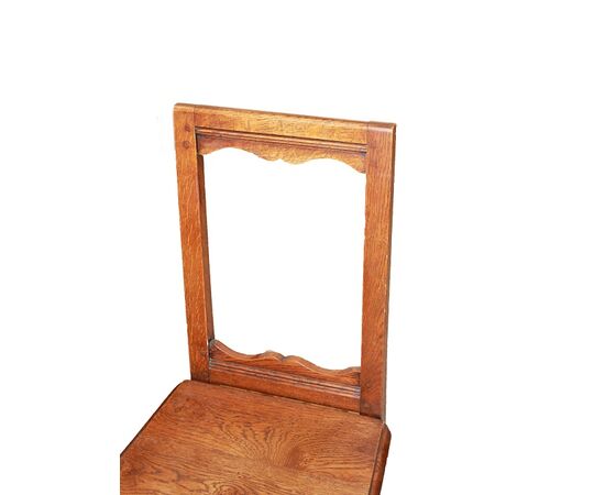 Set of 4 late 1800s French rustic chairs
