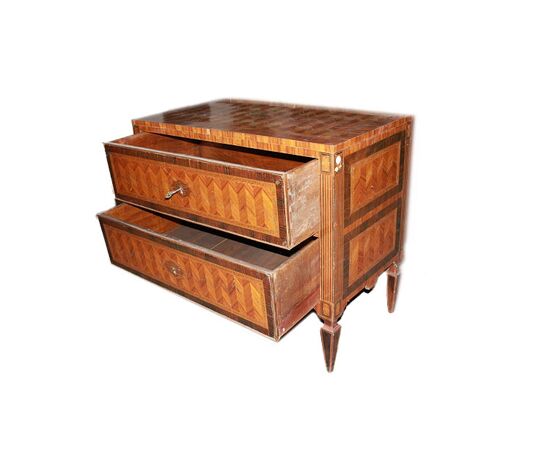 Cassettone italiano del 1700 stile Luigi XVI in legno di bois de rose