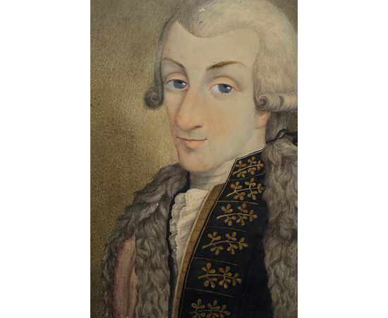 WATERCOLOR ON PAPER OF SENATOR MARCHESE PIRITEO MALVEZZI - BOLOGNA