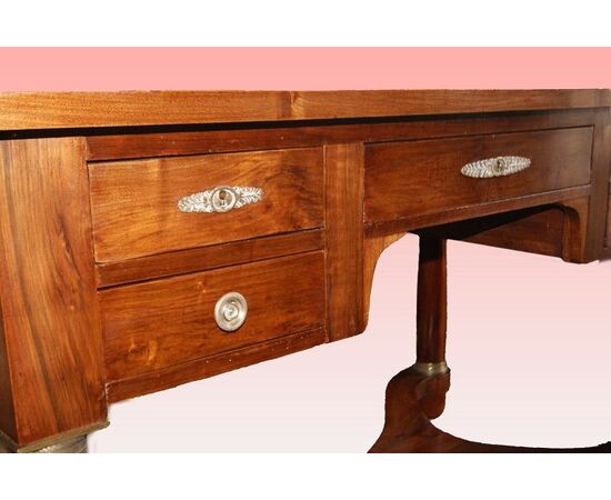 Mid-1800s French Empire style mahogany desk