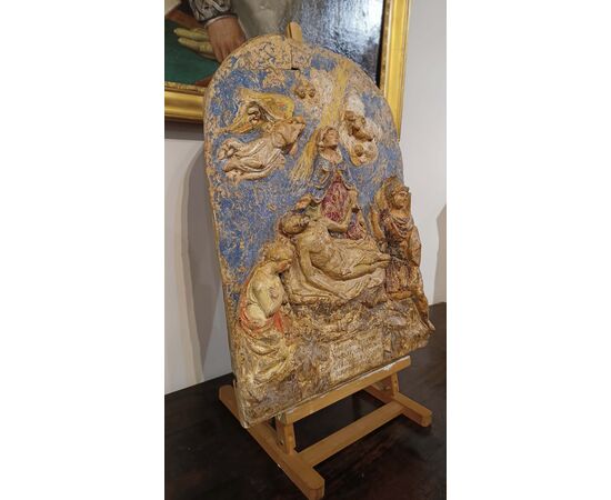 STUCCO POLICROMO RINASCIMENTALE META’ XVI SECOLO