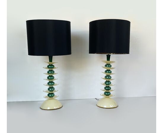Stained glass table lamps - Vintage 1970
