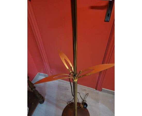 Lampada da terra anni '60 Gabriella Crespi Lamter Milano Ottone