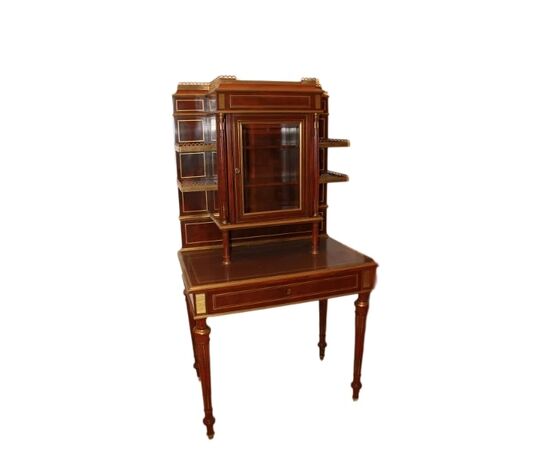 Cabinet credenzino francese stile Luigi XVI del XIX secolo in legno di mogano