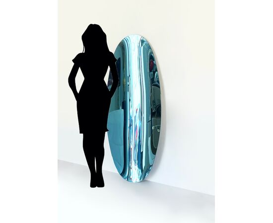 Specchio blu concavo - Contemporaneo