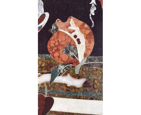 Table with hard stone inlay