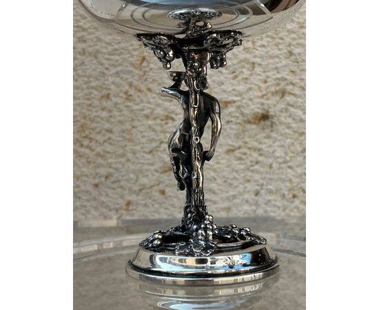 Coppa art nouveau in argento