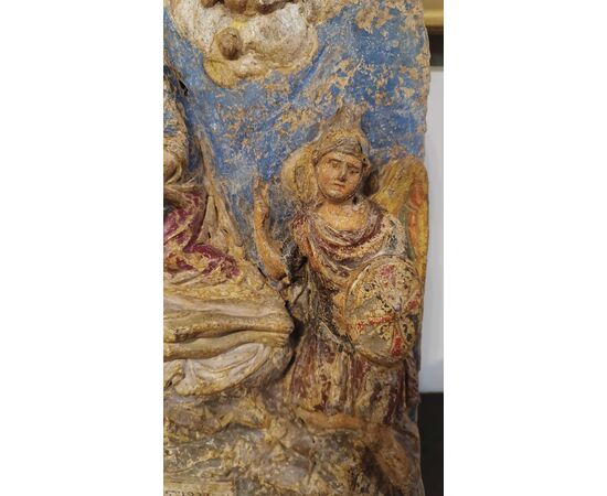 STUCCO POLICROMO RINASCIMENTALE META’ XVI SECOLO