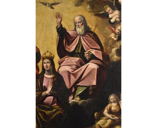 Assumption of the Virgin with the Trinity and musical angels, Guglielmo Caccia (1568 - 1625) and workshop