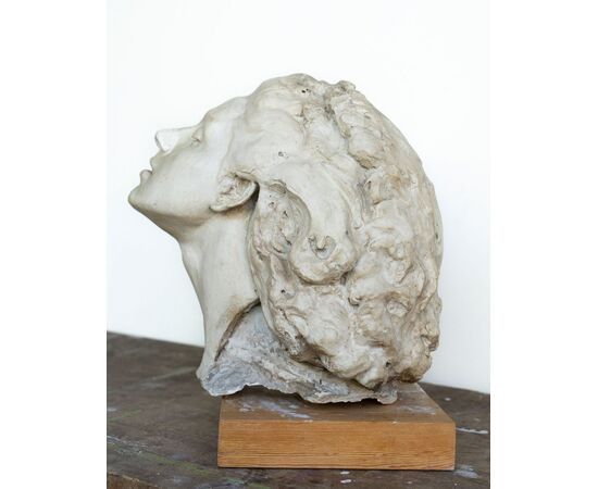 Female plaster head – Giuseppe Siccardi, Bergamo, early 20th century