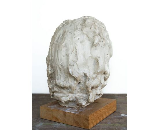 Female plaster head – Giuseppe Siccardi, Bergamo, early 20th century