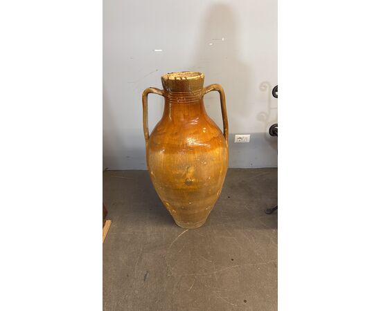 Antique large Apulian Capasone jar, 19th century, oil container 106x55