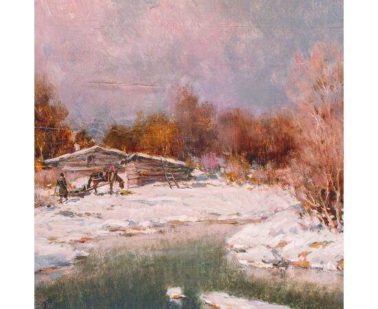 Ivan Karpoff (Novocerkassk, 1898 - Milan, 1970), Sunset in Dacia