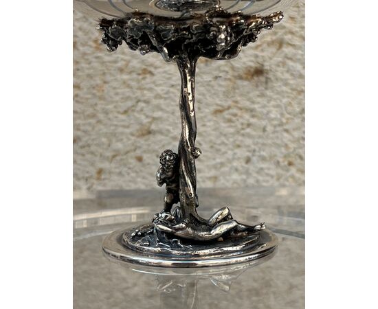 Coppa art nouveau in argento