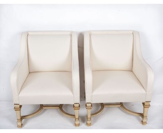 Beautiful pair of armchairs in Louis XVI style