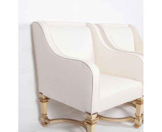 Beautiful pair of armchairs in Louis XVI style