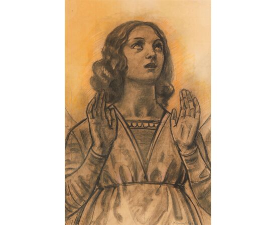 Eliodoro Coccoli (Brescia 1880 – 1974) - Angel, 1922