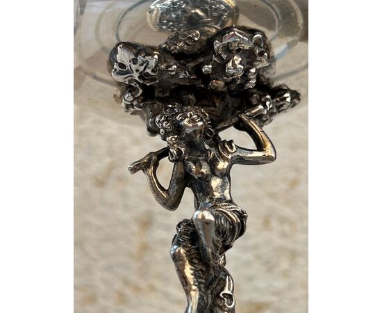 Coppa art nouveau in argento