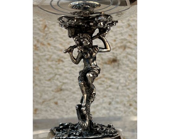 Coppa art nouveau in argento