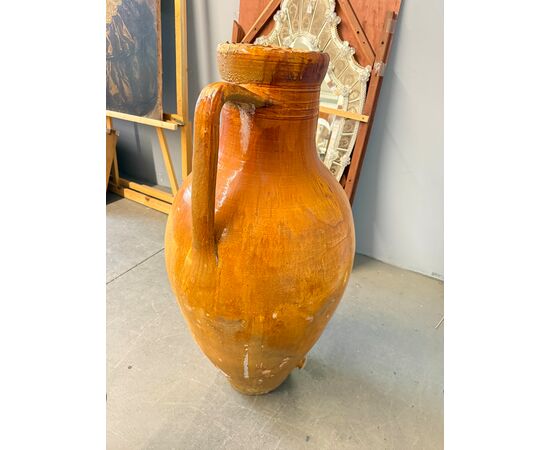 Antique large Apulian Capasone jar, 19th century, oil container 106x55