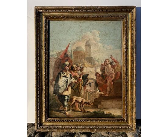 Pittore veneziano (XVIII sec.) - Cristo condotto a giudizio (bozzetto preparatorio).
