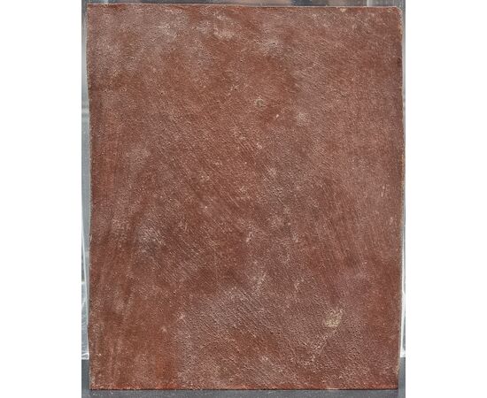 Small Spanish painting on zinc – Saint Veronica with the Veil of Christ